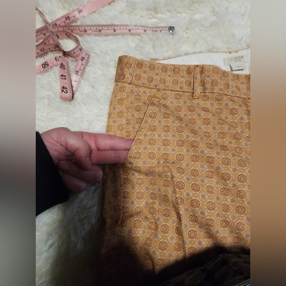 J. Crew Women’s Stretch City Fit Size 8 Print Trousers EUC - Picture 5 of 9